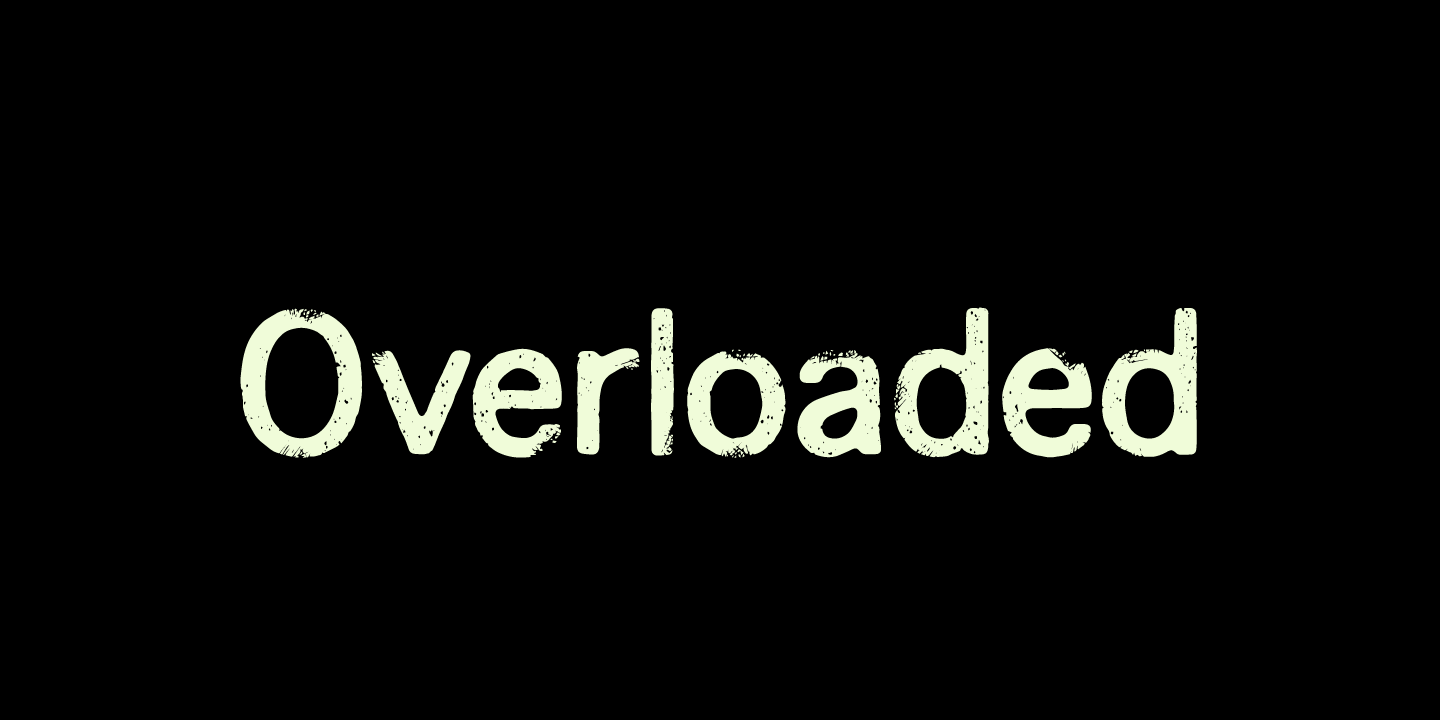 Overloaded Font preview