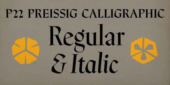P22 Preissig Calligraphic Font preview