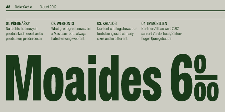 Tablet Gothic Italic Font preview