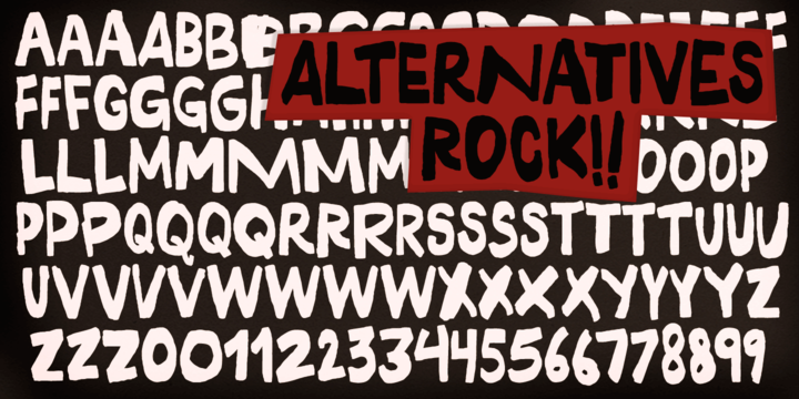 Somehand Strong Font preview