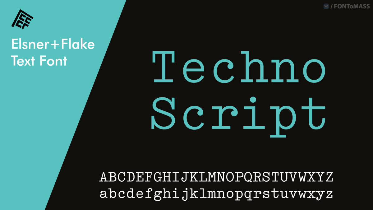 Techno Script Font preview