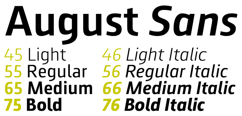August Sans Font preview