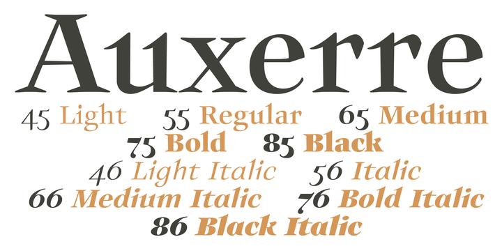 Auxerre Font preview