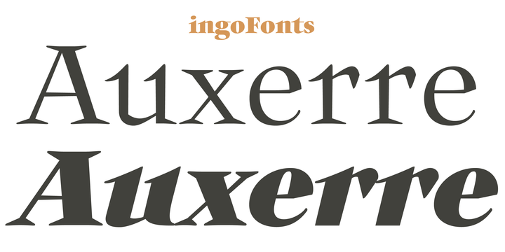 Auxerre Bold Italic Font preview