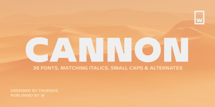 Cannon Font preview