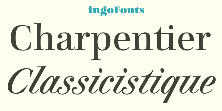 Charpentier Classicistique Pro Font preview