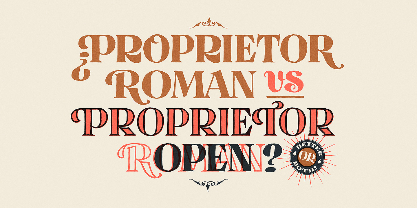 Proprietor Roman Font preview