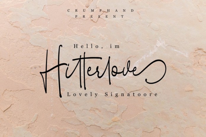 Hitterlove Regular Font preview
