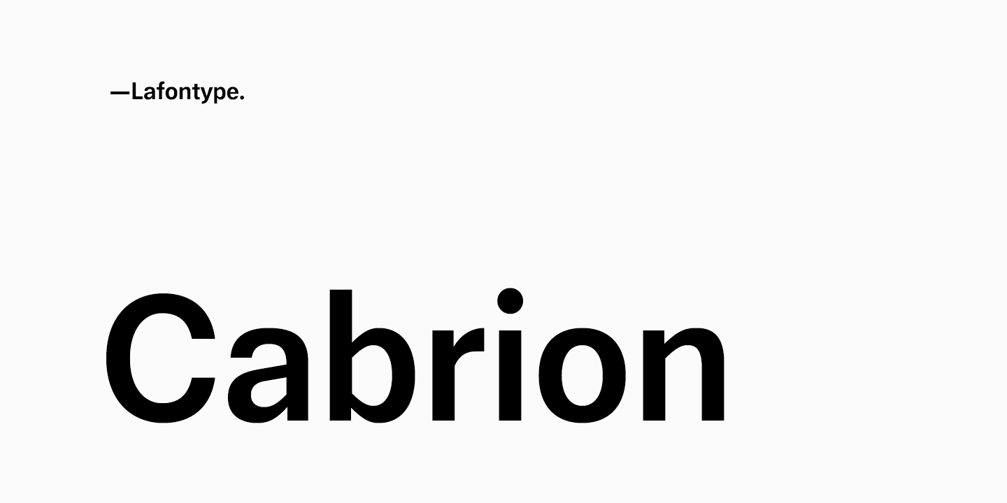 Cabrion Font preview