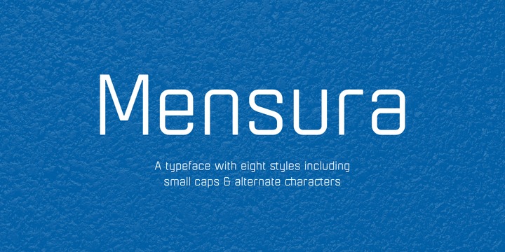 Mensura Font preview