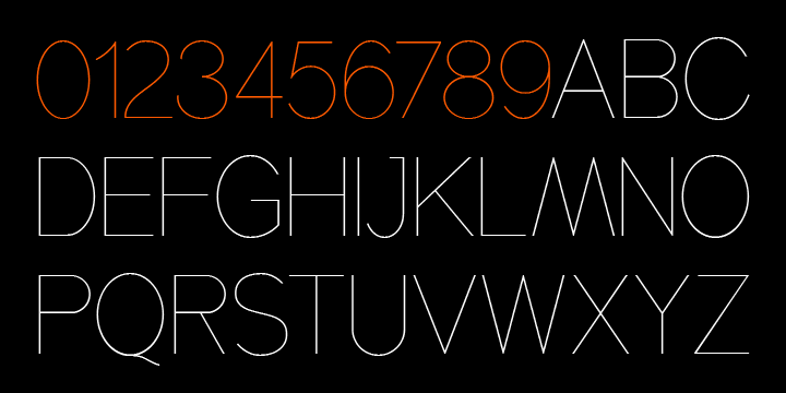 Messner Thin Font preview