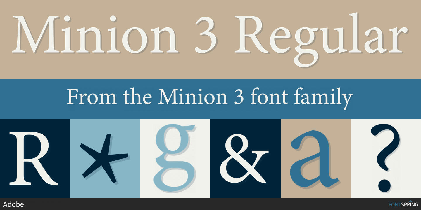 Minion 3 Font preview