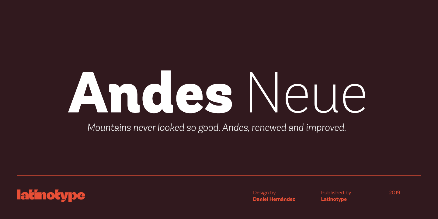 AndesNeue Font preview