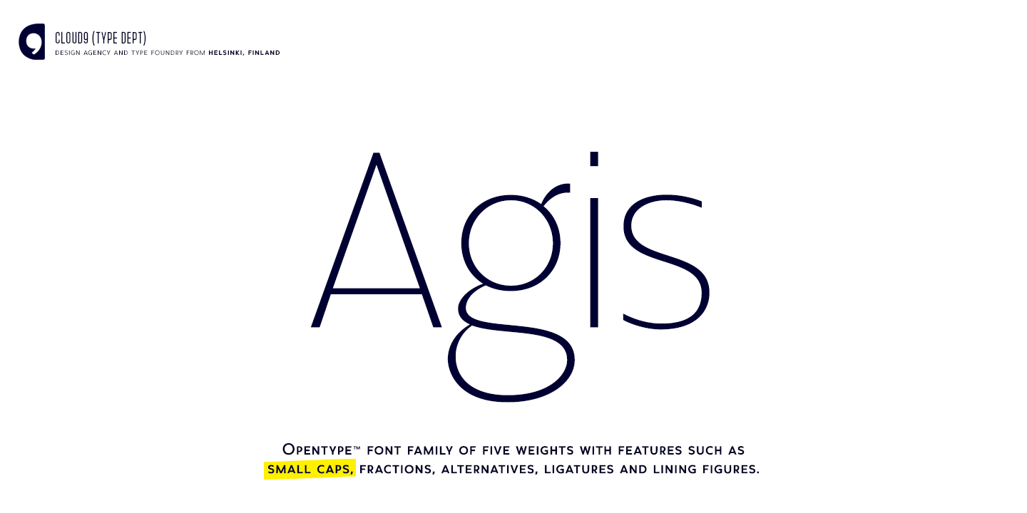 Agis Extra Light Font preview