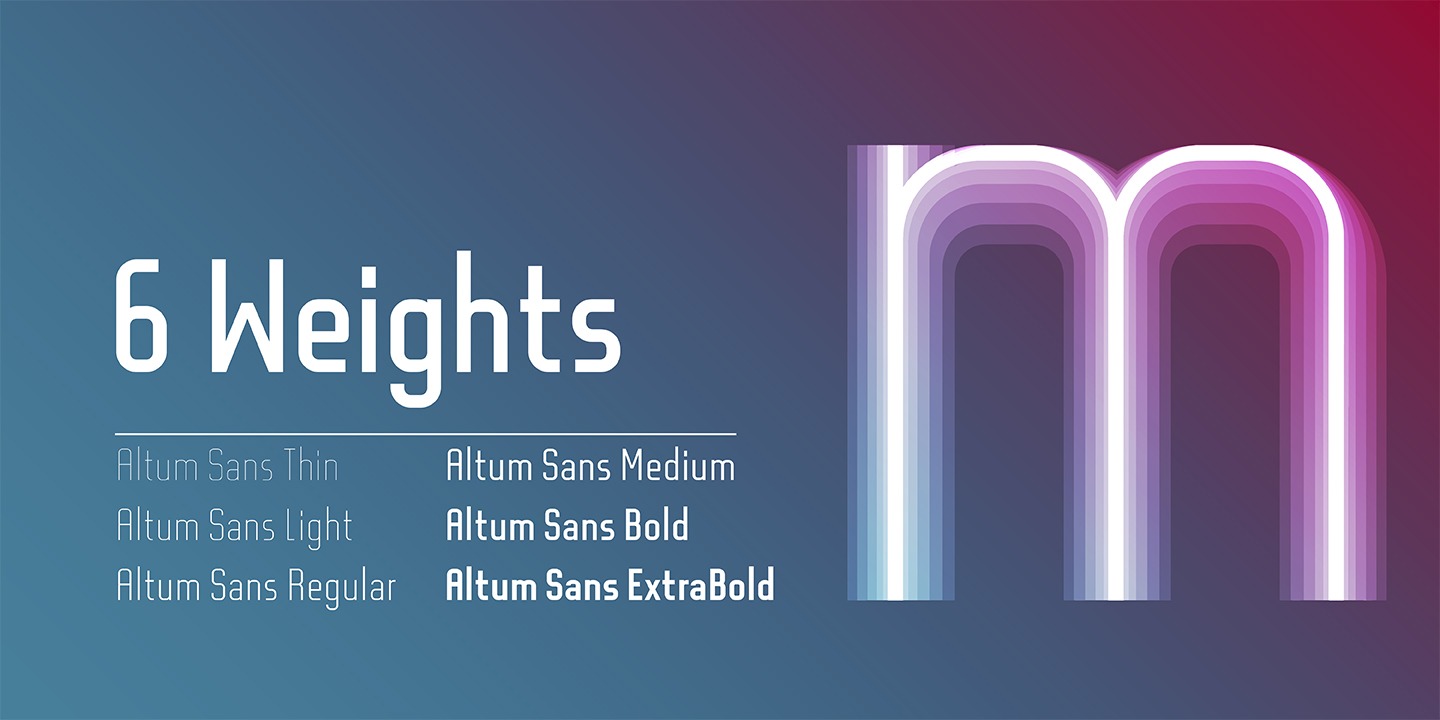 Altum Sans Extra Bold Font preview