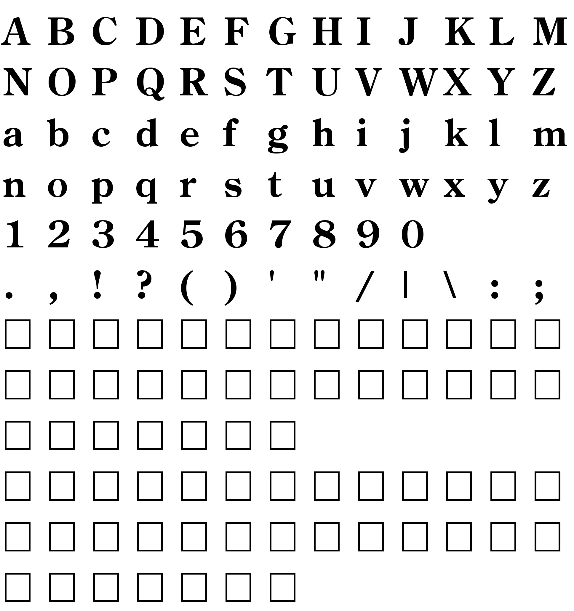Century Supra C3 Font preview