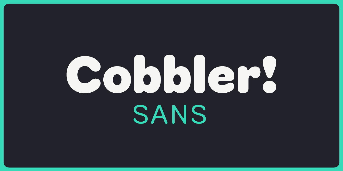 Cobbler Sans Font preview