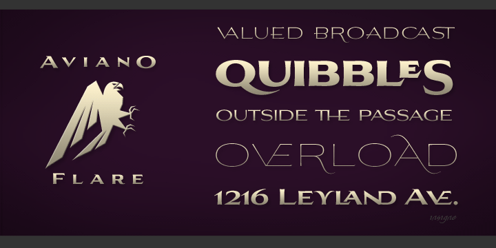 Aviano Flare Regular Font preview