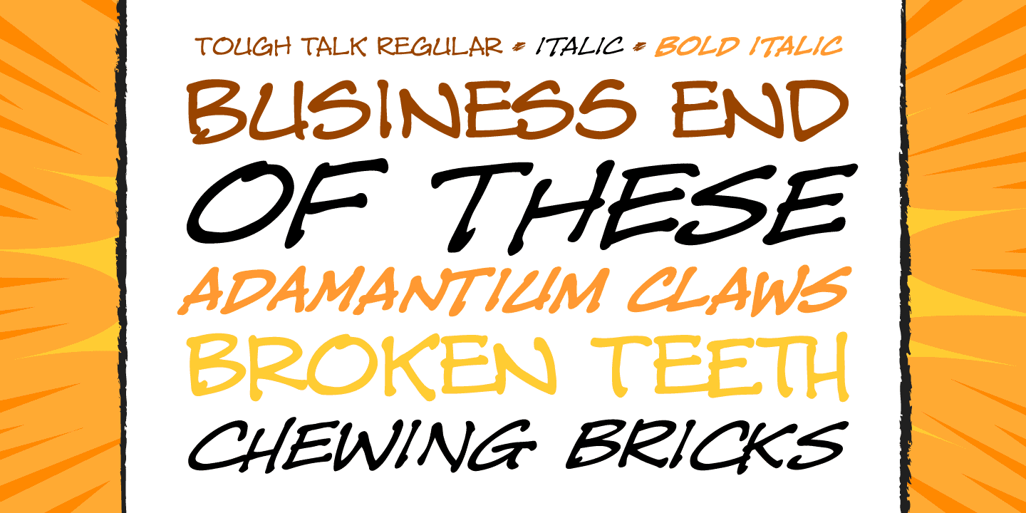 Tough Talk Regular Font preview