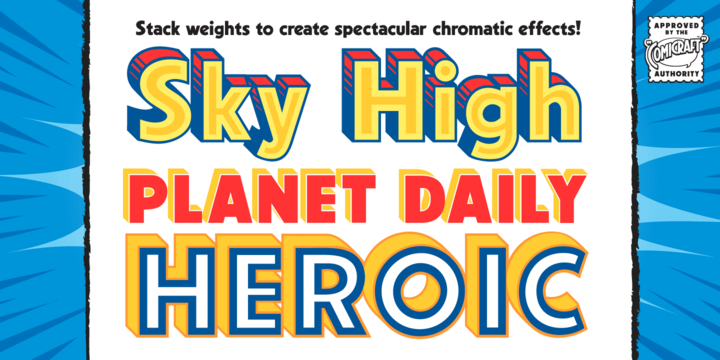 Up Up And Away Regular Font preview
