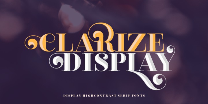 Clarize Display Font preview