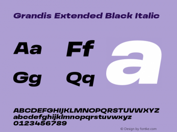 Grandis Extended Font preview