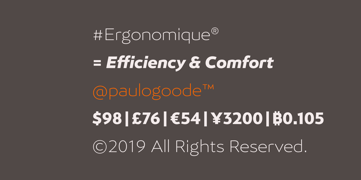 Ergonomique Extra Light Italic Font preview