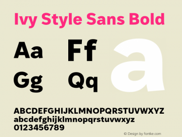 Ivy Style Sans Italic Font preview