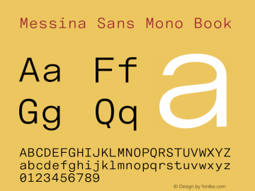 Messina Sans Mono Font preview