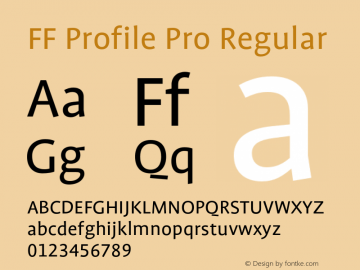 Profile Pro Font preview