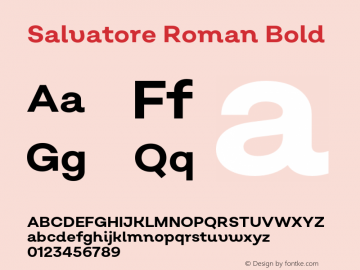 Salvatore Roman Font preview
