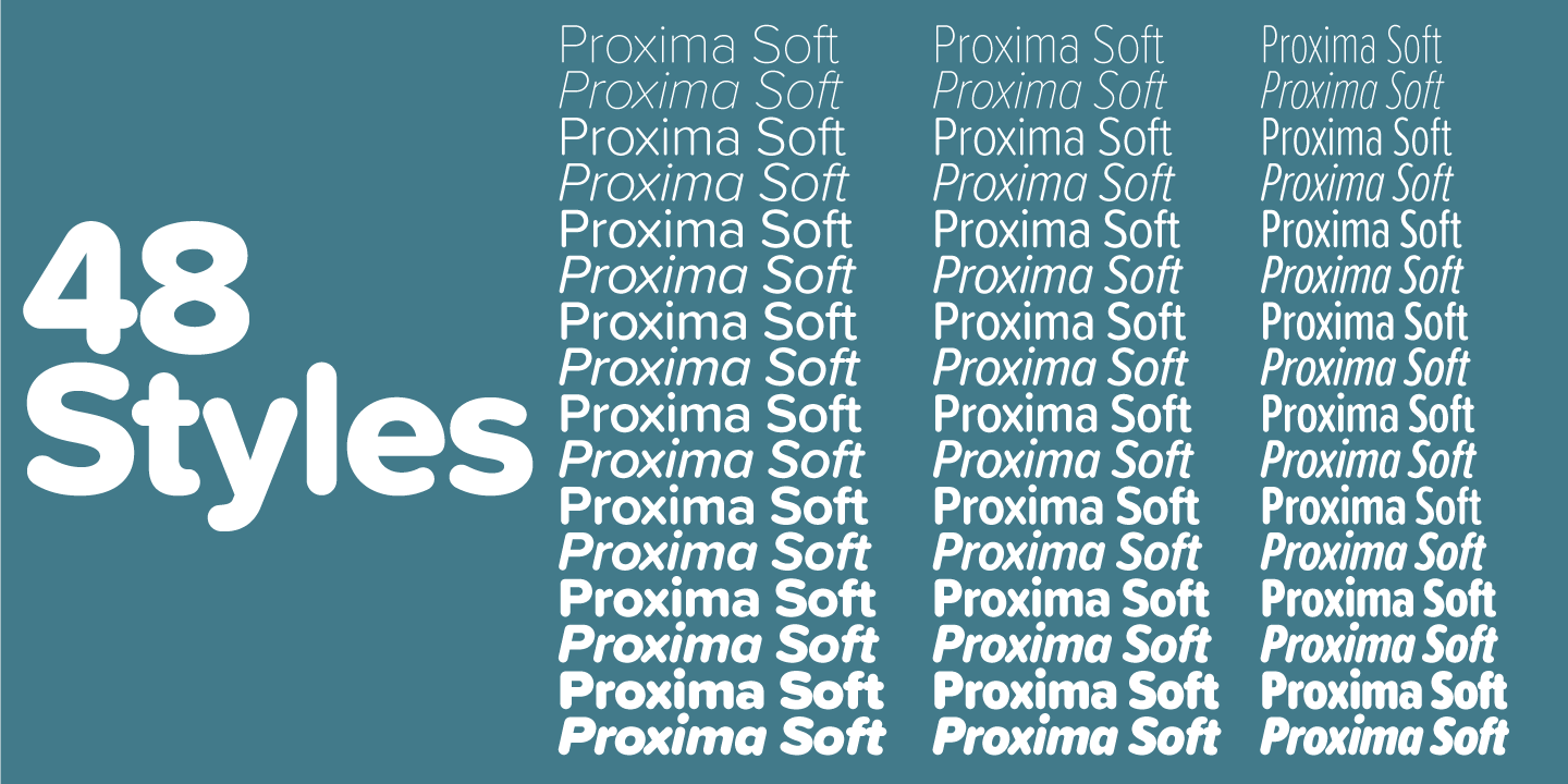 Proxima Soft Light Italic Font preview