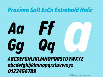 Proxima Soft ExCn Font preview