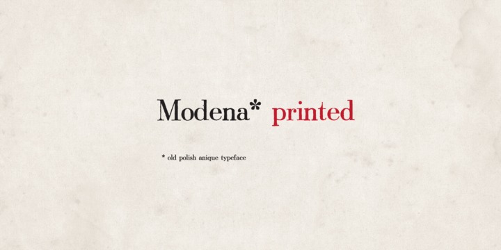 Modena Regular Font preview