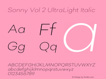 Sonny Vol 2 Regular Font preview