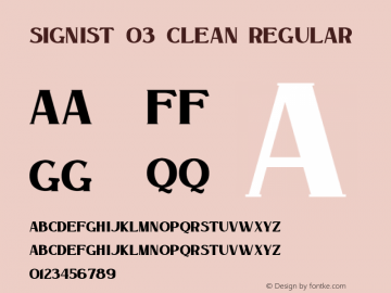 Signist Font preview