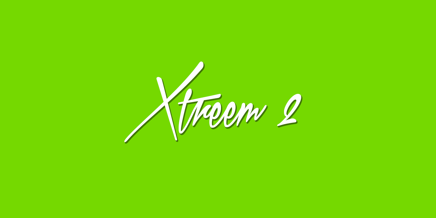 Xtreem 2 Font preview