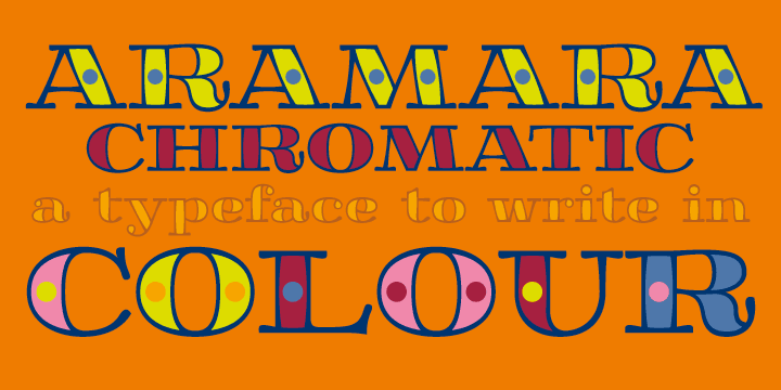Aramara Chromatic Regular Font preview