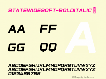 State Wide Soft Font preview
