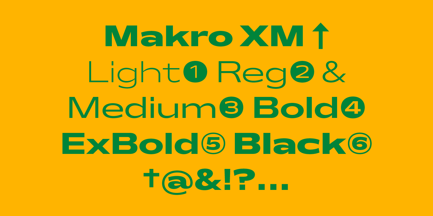 Makro XM Font preview