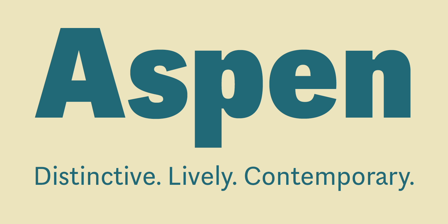 Aspen Font preview