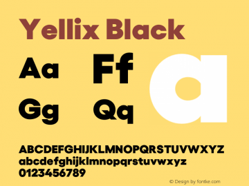Yellix Font preview