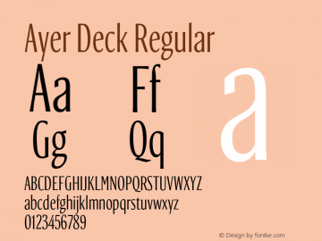 Ayer Deck Font preview