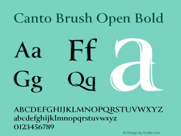 Canto Brush Open Font preview