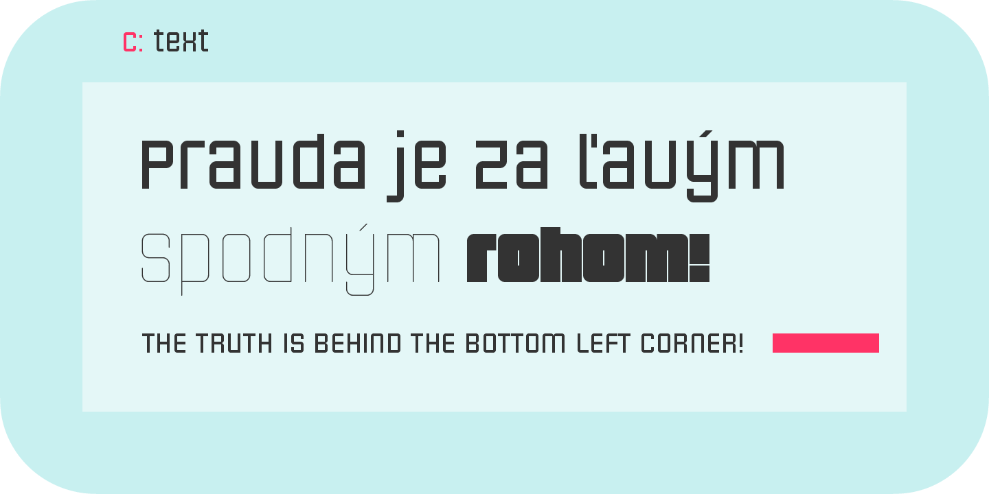 Corner C Regular Font preview