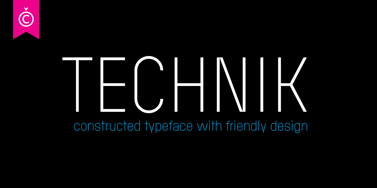 Technik Font preview