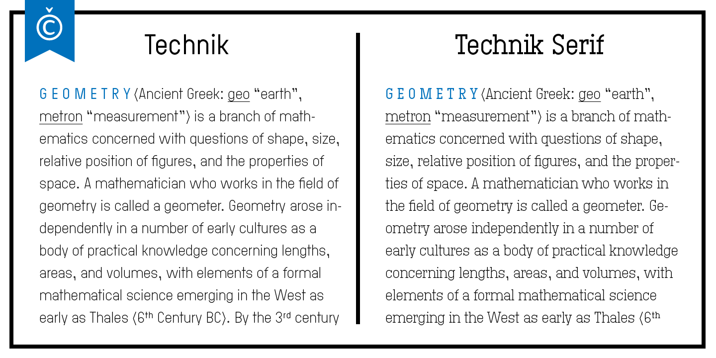 Technik Serif 50 Font preview