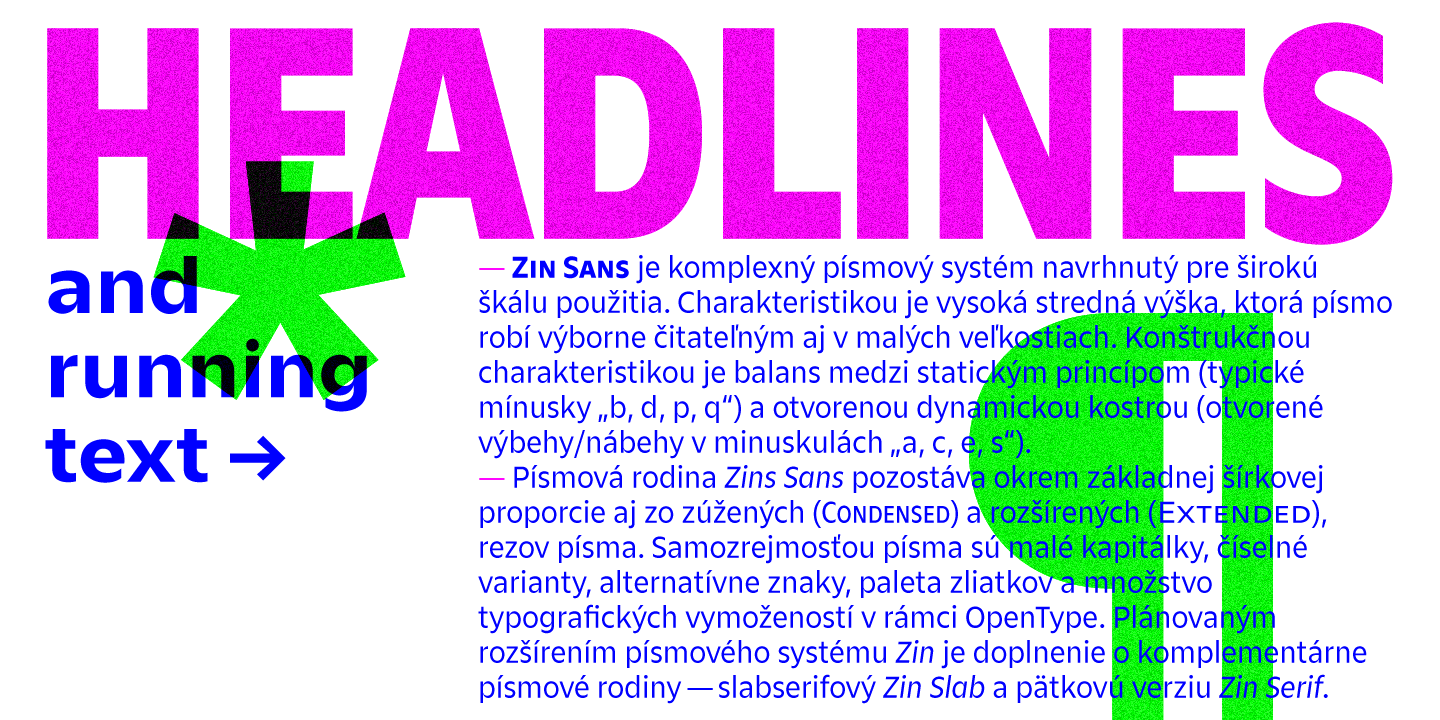 Zin Sans Cond Light Font preview