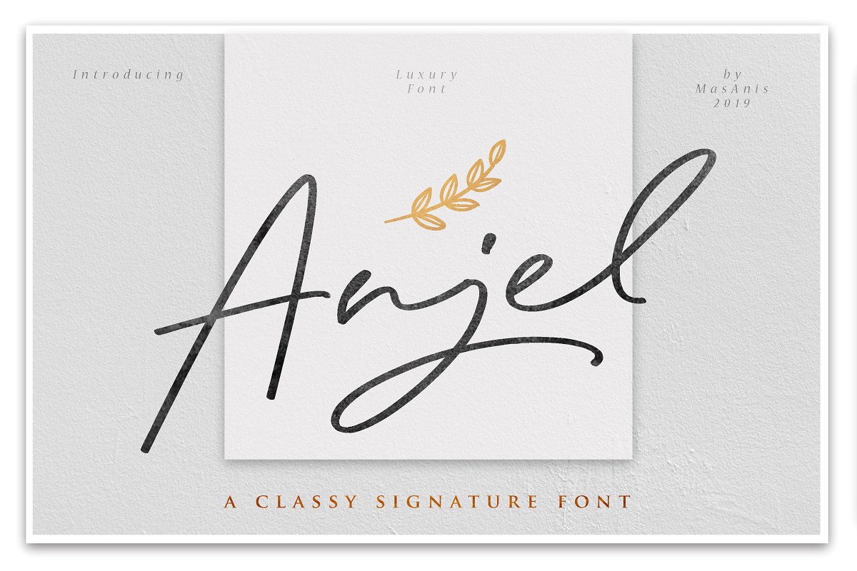 Anjel Script Font preview