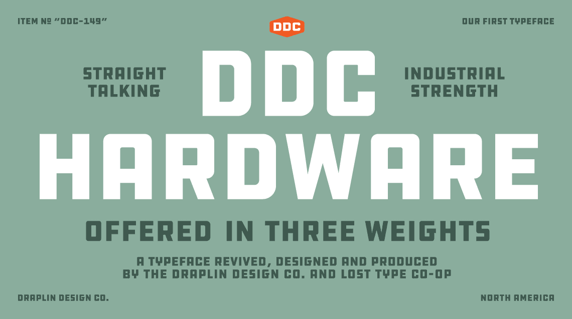 DDC Hardware Regular Font preview
